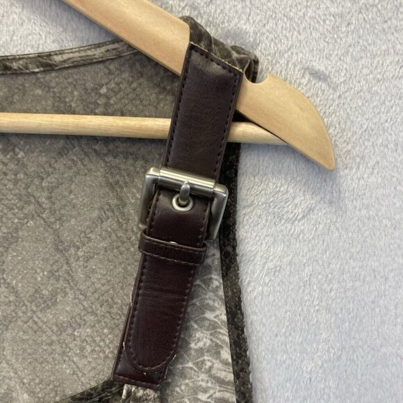 Michael by Michael Kors Sleeveless Tank Top Size 2X Buckle Brown Snakeskin Print - Picture 4 of 7